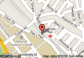 Map of Cardiff University